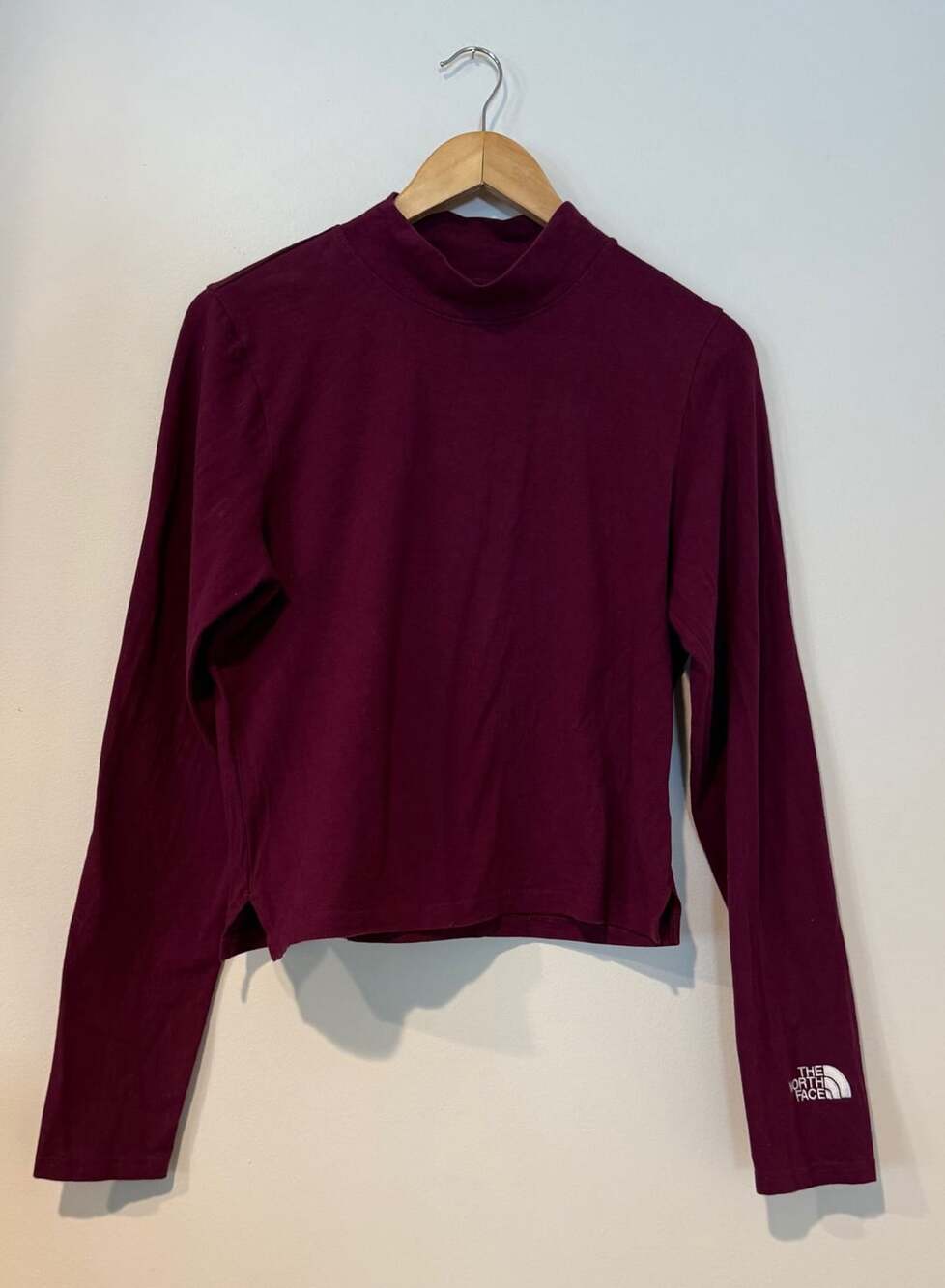 The North Face Evolution Mock Neck Long Sleeve Shirt Size XL Burgundy